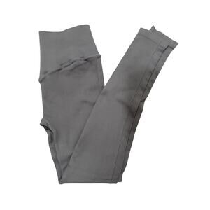 NUX Women's High-Waist Ribbed Leggings in Charcoal Small Never been Worn